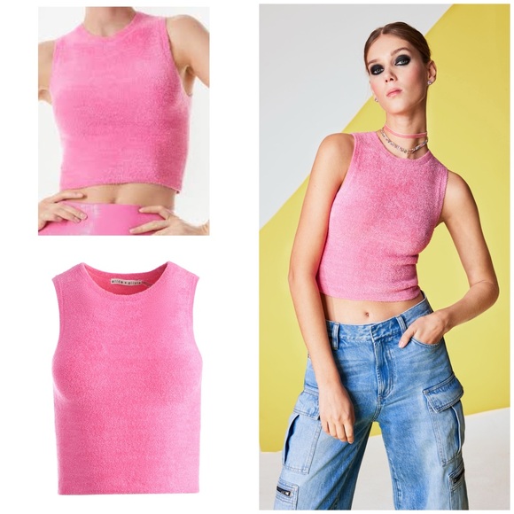 Alice + Olivia Tops - Alice and Olivia Amity Crop Top Size L